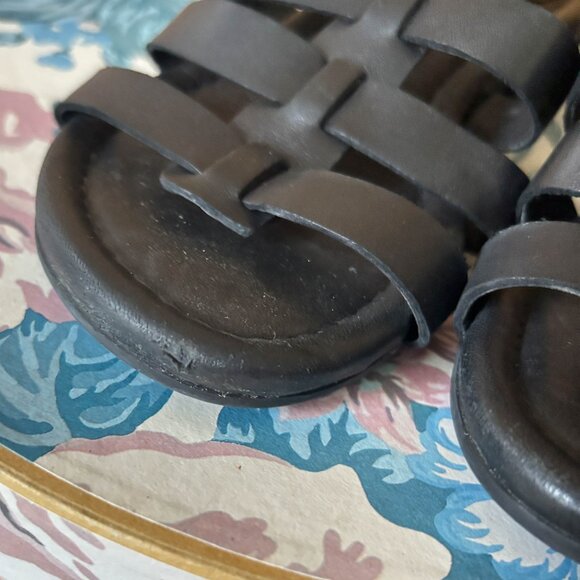 Clarks Black Gladiator Sandals - Picture 7 of 9